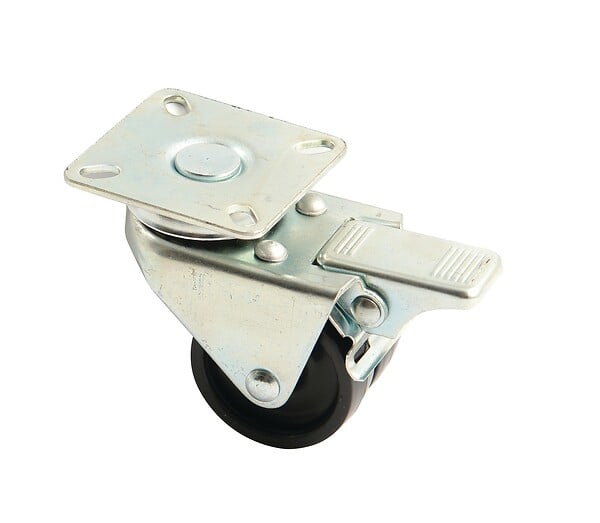 AVL - Roue double galet 50mm platine carré pivotante avec frein - AVL - 590056A - large