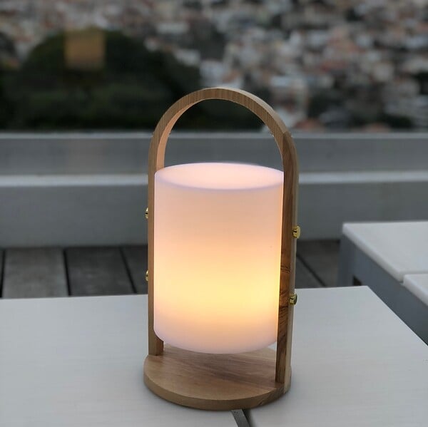 LUMISKY - 2 Lanternes sans fil LED WOODY H37cm - large