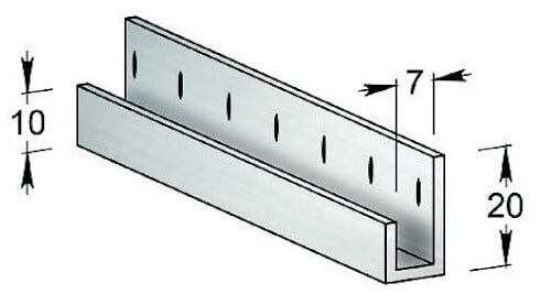 DUVAL - Kit 1 rail 2m + 2 tiges 1,5m + 4 crochets alu argent - CIVIC - 43-0102-4120 - large
