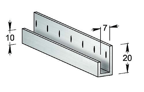 DUVAL - Kit 1 rail 2m + 2 tiges 1,5m + 4 crochets alu argent - CIVIC - 43-0102-4120 - large