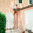 HOSTRÃ–M - Echelle transformable 2 plans StablePro 2x11 marches aluminium extensible coulissante, 3 positions, hauteur travail max 5,78m, garantie 5 ans, Hostrom - vignette