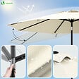 VOUNOT - Parasol inclinable 2.70 x 2.40m avec housse de protection beige - vignette
