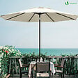 VOUNOT - Parasol inclinable 2.70 x 2.40m avec housse de protection beige - vignette