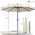 VOUNOT - Parasol inclinable 2.70 x 2.40m avec housse de protection beige - vignette