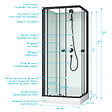 AURLANE - Cabine de douche carrée 80x80x200 cm - vignette