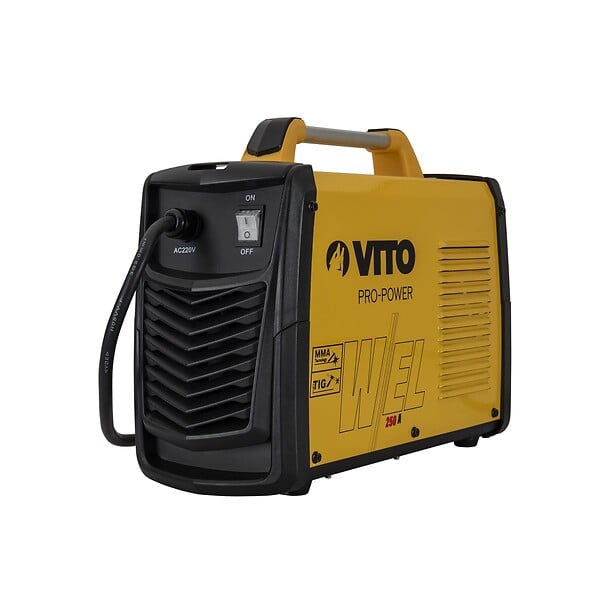 VITO - Poste a souder Professionnel inverter MMA TIG 250 Ampères +12 baguettes Ø 2.5 mm + Cagoule LCD + Mallette VITO - large
