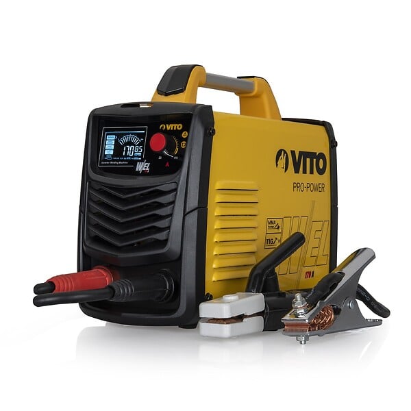 VITO - Poste a souder Professionnel inverter MMA TIG 170 Ampères +12 baguettes Ø 2.5 mm + Cagoule LCD + Mallette VITO - large