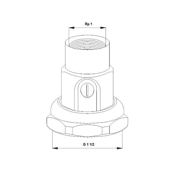 GRUNDFOS - Raccord union vanne laiton - Ecrou : 40x49 - Femelle : 26x34- réf : 519806 - GRUNDFOS - large
