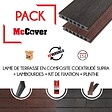 MCCOVER - PACK 1 m² lame de terrasse composite coextrudé Supra avec ACCESSOIRES 3600 x 145 x 23 mm Charbon, ep.23 mm, l.14,5 cm, L.360 cm - vignette