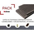 MCCOVER - PACK 1 m² lame de terrasse composite Maxima - Brun rouge, L : 360 cm, l : 14 cm, E : 22mm - vignette