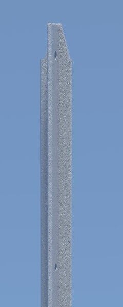 FERRO BULLONI - Piquet en T - Fer galvanisé - H1,25m - large