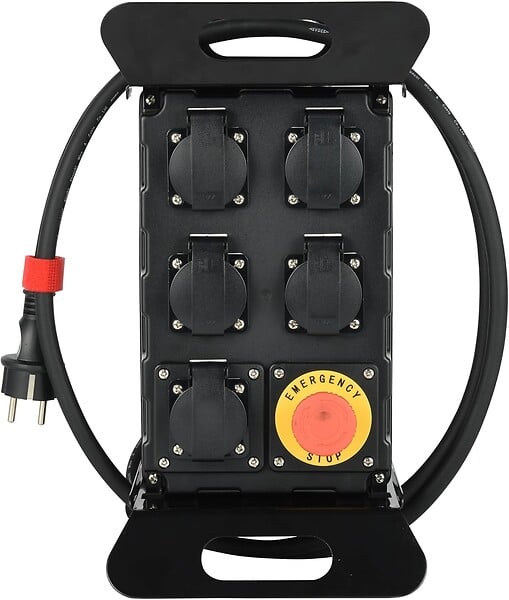 ELECTRALINE - Coffret de chantier mobile - 5 prises IP44 - 16A - large