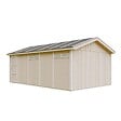 TIMBELA - Garage Qualité Premium 21 m²- L378xl648 cm- garage pour auto, moto, vélos, machines de jardinage- Construction en Panneaux LP Smartside - Abri de jardin Timbela M992B - vignette