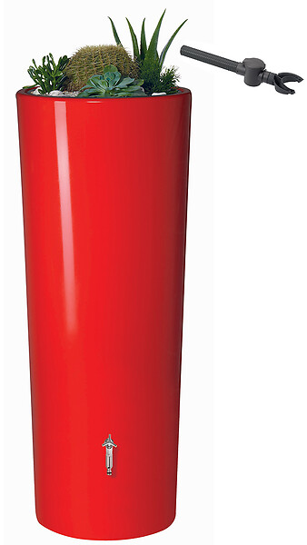 GARANTIA - Kit réservoir Color tomato 350 L - Robinet et collecteur - large