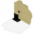 SIMPSON STRONGT-TIE - Pied poteau jardin boulonner 70x70 noir - vignette
