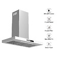 CIARRA - Hotte Connectée 90cm 650 m3/h App contrôle et Tactile Booster Fonction Verre Blanc CD9102W - vignette