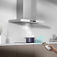 CIARRA - Hotte Connectée 90cm 650 m3/h App contrôle et Tactile Booster Fonction Verre Blanc CD9102W - vignette