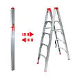 SECURY-T - Escabeau pliable télescopique tubulaire 1.51M 4 marches - vignette