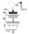VALENTIN - Bonde d'évier PVC D60 55l/min avec bouchon-chaînette - VALENTIN - 00 701500 000 00 - vignette