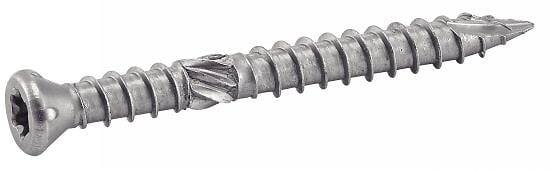 ACTON - Vis bois terrasse tête fraisée réduite inox A4 empreinte Torx T25 double filet et antifendage 5x70 boîte 100 p1 embout - large