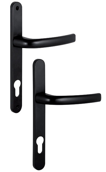 SOFI - Ensemble sur plaques + béquille carré 7mm entraxe 70mm noir RAL 9005 - SOFI - 5112180021 - large
