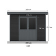 BARAC - Abri de jardin en bois composite Onyx - 5,60 m² - H.237xL.333xP.225cm - vignette