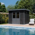BARAC - Abri de jardin en bois composite Onyx - 5,60 m² - H.237xL.333xP.225cm - vignette