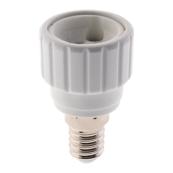 ZENITECH - Adaptateur de douille E14 vers GU10 à visser - ignifuge - Blanc - Zenitech - large