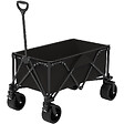 GT GARDEN - Chariot de transport pliable noir avec roues tout terrain - vignette