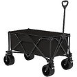 GT GARDEN - Chariot de transport pliable noir avec roues tout terrain - vignette