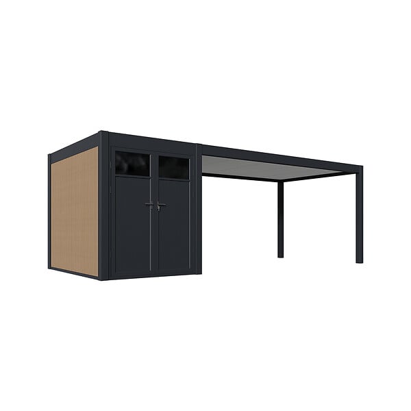 OMBREA - Carport  avec abri en composite - 1 voiture - large