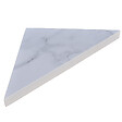 U-TILE - Etagère d'angle en résine finition marbre - 24 x 24 cm x 2,4 cm d'épaisseur - blanc - vignette