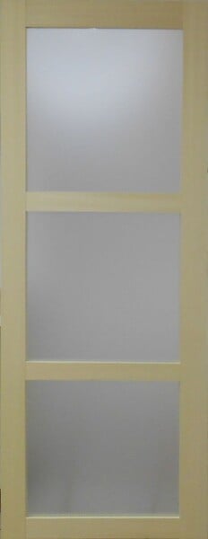 GD MENUISERIES - Porte Coulissante bois Ayous Vitrée H204 x L83 cm - large