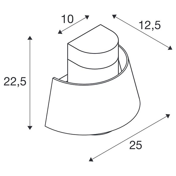 SLV - Applique extérieure PHOTONI SLV - E27 - Max.13W - IP65 - Noir - Sans ampoule - large