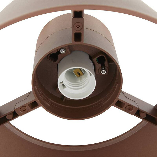SLV - Plafonnier extérieur PHOTONI SLV - E27 - Max.13W - IP65 - Rouille - Sans ampoule - large