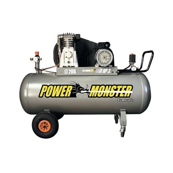 MECAFER - Compresseur professionnel Mécafer Power Monster 3Hp 200L monocylindre Mecafer - large