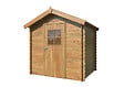 WHITE WOOD - Abri de jardin en bois  Pablo 1 - Naturel - L.218xH.218xP.191cm - vignette