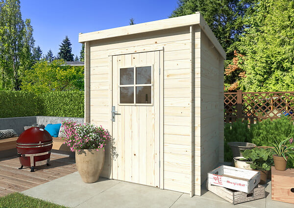WHITE WOOD - Abri de jardin en bois Zoé 1 - L.180xH.208xP.181cm - large