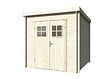 WHITE WOOD - Abri de jardin en bois  massif Zoé 2 - Blanc - L.220xP.220xH.208cm - vignette