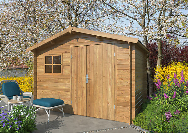 WHITE WOOD - Abri de jardin en bois Pablo 3  - L.310xH.217xP.216cm - large