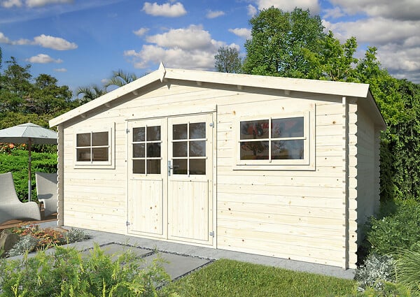 WHITE WOOD - Abri de jardin en bois Luxembourg 2 - L.526xP.384xH.247cm - large