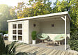 WHITE WOOD - Abri de jardin en bois Olivia 1 et pergola - L.580xH.216xP.206cm - vignette