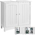 TECTAKE - Meuble sous-lavabo Jasper, 2 compartiments, une capacité de charge de 35 kg - vignette