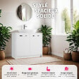 TECTAKE - Meuble sous-lavabo Katalina, spacieux, capacité de charge de 20 kg - vignette