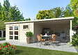 WHITE WOOD - Abri de jardin en bois  Lya 2 pergola - Bois - L.749xP.306xH.221 - vignette