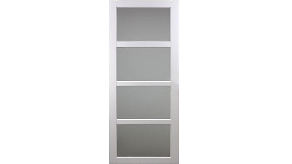 GD MENUISERIES - Porte Coulissante Tana blanc Vitrée H204 x L83 cm - large