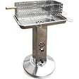 KZ GARDEN - Barbecue à Charbon Inox Grille de Cuisson 58 x 38cm Broche à Rôtir - vignette