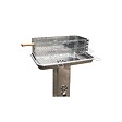 KZ GARDEN - Barbecue à Charbon Inox Grille de Cuisson 58 x 38cm Broche à Rôtir - vignette