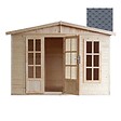 TIMBELA - Abri de jardin en bois 6 m2 - avec des bardeaux bitumineux - M334FB+H334FBGREY - vignette