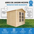 TIMBELA - Cabane en bois avec plancher, avec bardeaux bitumineux couleur l233xP222xH233cm - M351FB+H351FBBROWN - vignette
